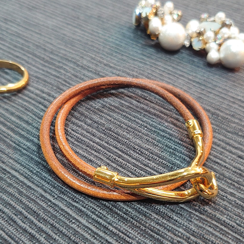 【HERMES】 エルメス ジャンボチョーカー ブラウン ブレスレット アクセサリー.