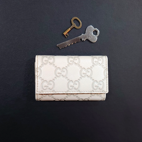 GUCCI グッチ シマ  6連キーケース レザー 138093 オフホワイト アイボリー.