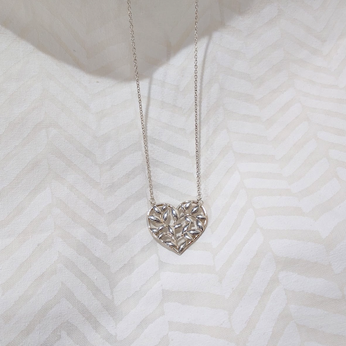 TIFFANY＆CO. ティファニー オリーブリーフ ハート ペンダント ネックレス シルバー925