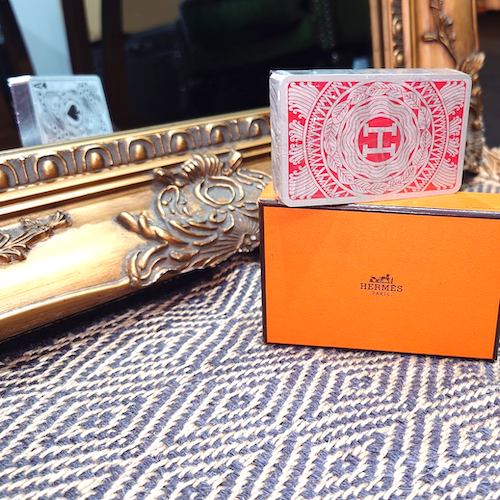 未使用 HERMES エルメス トランプ ブリッジ カード テーブルゲーム レ・キャトル・モンド.