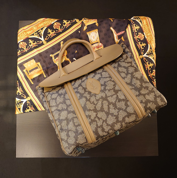 【Yves Saint Laurent 】YSL ヴィンテージ  ジラフ柄 ボストンバッグ