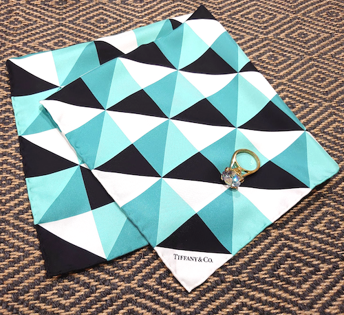 【TIFFANY&Co.】 ティファニー ダイヤモンドポイント シルクスカーフ.