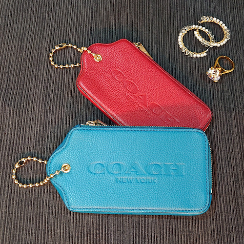 【COACH】 コーチ ハングタグ型 マルチファンクション ポーチ.
