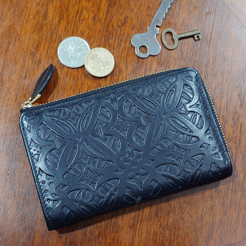LOEWE ロエベ アナグラム 総柄 L型ジップ コイン&キーケース ミニウォレット.