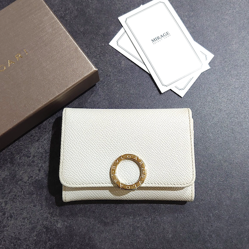 【BVLGARI】 ブルガリ・ブルガリ カードケース 名刺ケース 282417 ホワイト.