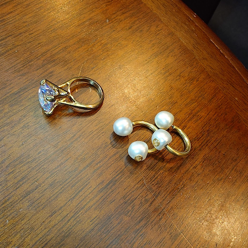GUCCI グッチ パール ピアス インターロッキングG ゴールド金具.