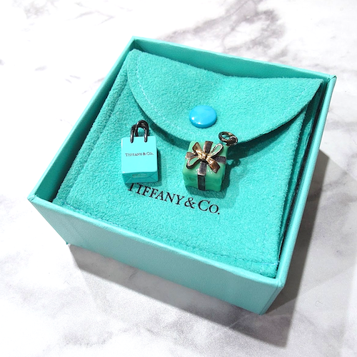 TIFFANY＆CO. ティファニー チャーム 2点セット ショッパー & ブルーボックス 925.