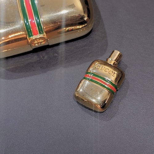 GUCCI グッチ パフュームボトル 香水ボトル シェリーライン ゴールド オールドグッチ.