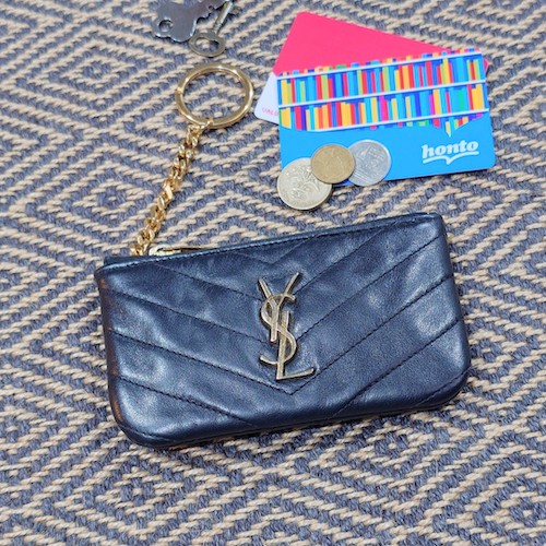 SAINT LAURENT サンローラン YSL キーケース コインケース キルティングレザー.