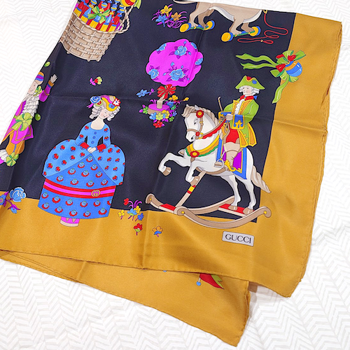 GUCCI グッチ シルク スカーフ ガールズトイ おもちゃ.