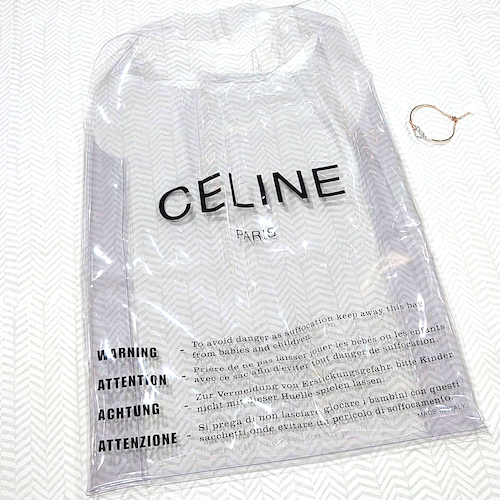 【CELINE】 セリーヌ セリーヌロゴ  ビニールバッグ クリアバッグ  トートバッグ.