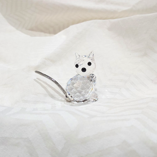 SWAROVSKI スワロフスキー クリスタル 猫 フィギュア 置物 ネコ.