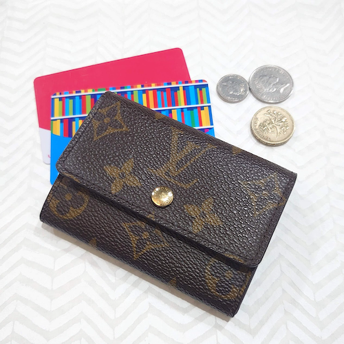 【LOUIS VUITTON】 LV コインケース カードケース ポルトモネ プラ M61930.