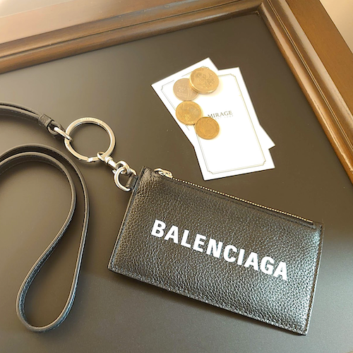 【BALENCIAGA】 コインケース カードケース キーリング ストラップ付 594548.