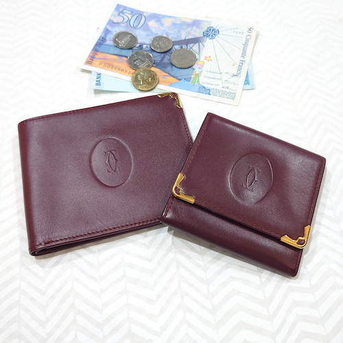 SALE！【Cartier】ヴィンテージ カルティエ マストライン 札入れ＆コインケース.