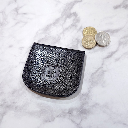 ヴィンテージ CELINE セリーヌ コインケース 小銭入れ レザー 黒 オールドセリーヌ.