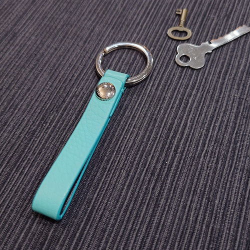 TIFFANY&CO. ティファニー レザー ループ キーリング キーホルダー.
