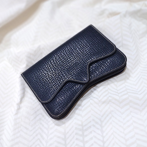 ヴィンテージ LOEWE ロエベ 小銭入れ カードケース レザー ネイビー.