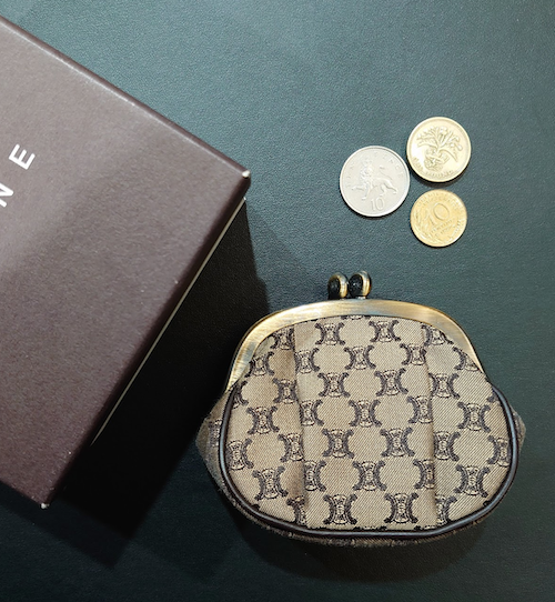 【CELINE】 セリーヌ がま口財布 小銭入れ マカダム ブラゾン.