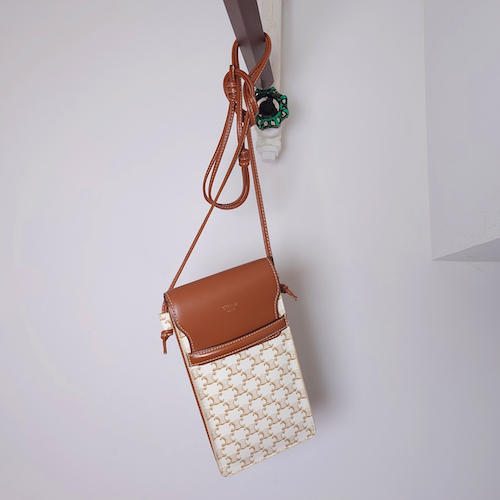 CELINE セリーヌ モバイルポーチ フォンポーチ スマホショルダー トリオンフキャンバス.