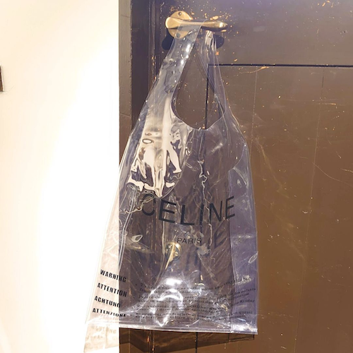 【CELINE】 セリーヌ セリーヌロゴ  ビニールバッグ クリアバッグ トートバッグ.