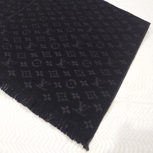 【Louis Vuitton】 LV マフラー モノグラム クラシック ノワール 黒 M70520.
