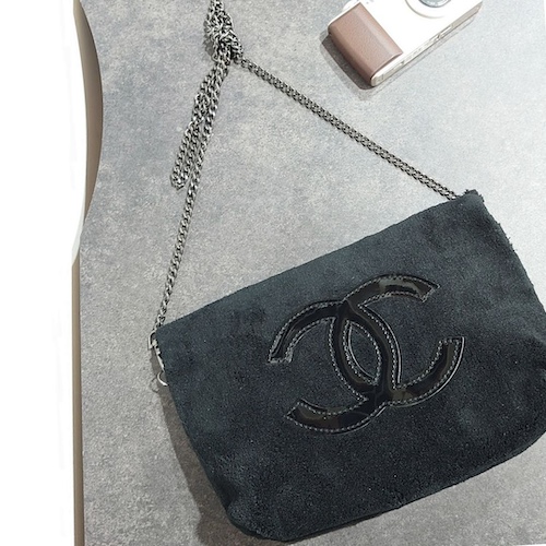 【CHANEL】 シャネル ココマーク チェーンバッグ ブラック ノベルティ.