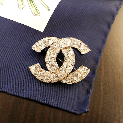 【CHANEL】シャネル ココマーク ブローチ ヴィンテージ シルバー.