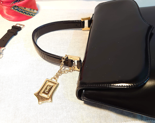 【Yves Saint Laurent】エナメル ハンドバッグ