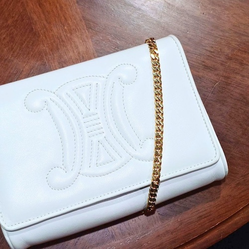 ヴィンテージ CELINE オールド セリーヌ ブラゾン ステッチ レザー ショルダーバッグ.
