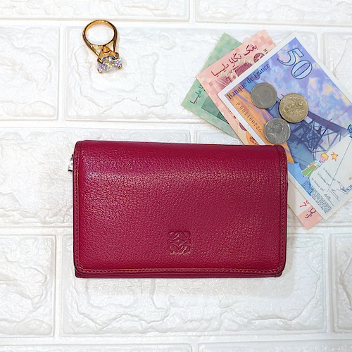【LOEWE】 アナグラム L型ジップウォレット.