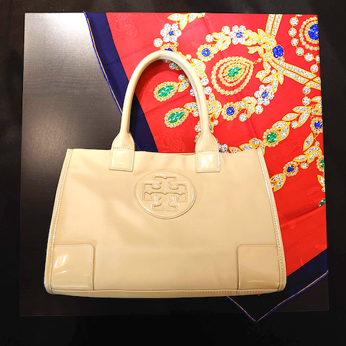 【TORY BURCH】 トリーバーチ エラ ミニトート ベージュ.