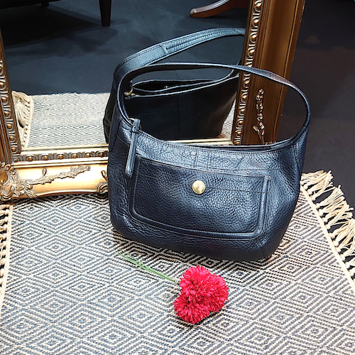 COACH コーチ ワンハンドル ショルダーバック ハンドバック  ブラック.