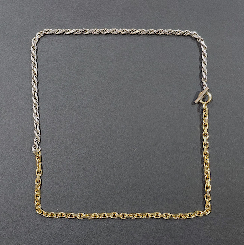 BOTTEGA VENETA ボッテガ ヴェネタ アルジェント アンティーク チェーン ネックレス.