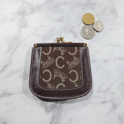 CELINE セリーヌ Cマカダム がま口 小銭入れ 馬車柄 ヴィンテージ オールドセリーヌ.