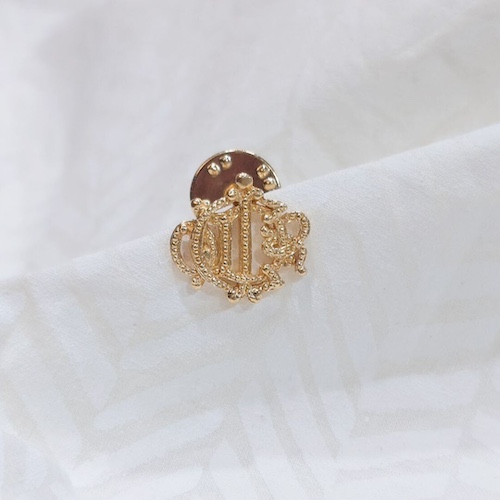 ヴィンテージ Christian Dior CD クリスチャン ディオール エンブレム ピンブローチ