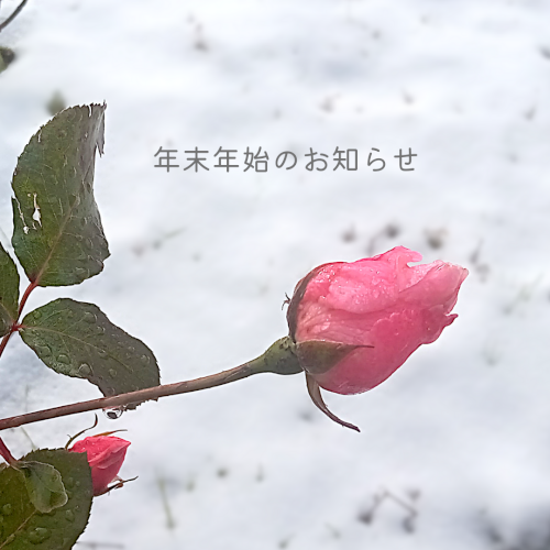 年末年始の休業につきまして
