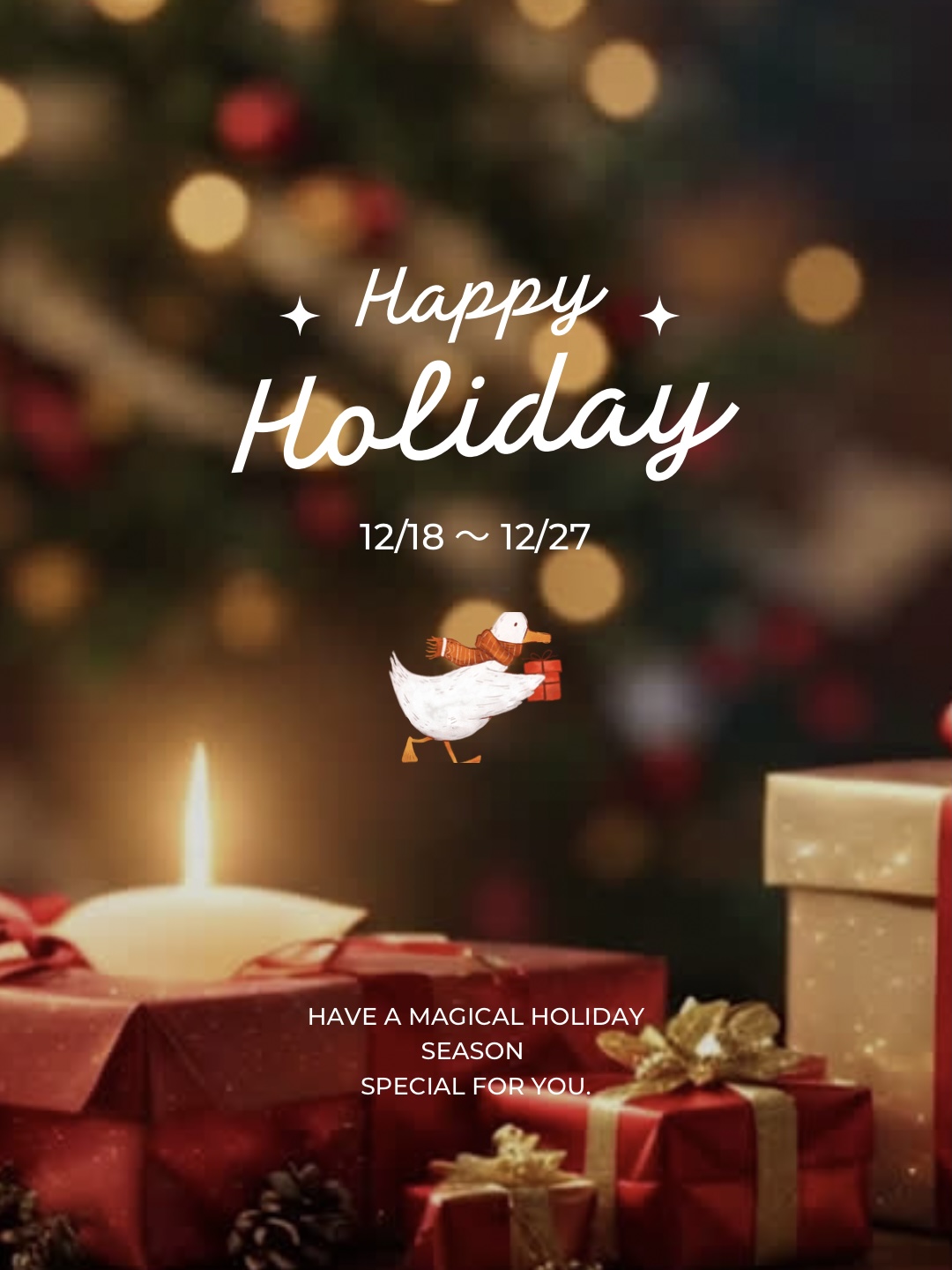 \ HAPPY HOLIDAY / スペシャルイベント開催のお知らせ