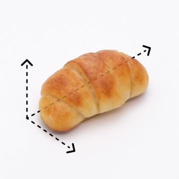 様々な形状のパンに対応　3辺の合計から金額を割り出し、細やかなご注文に対応いたします。