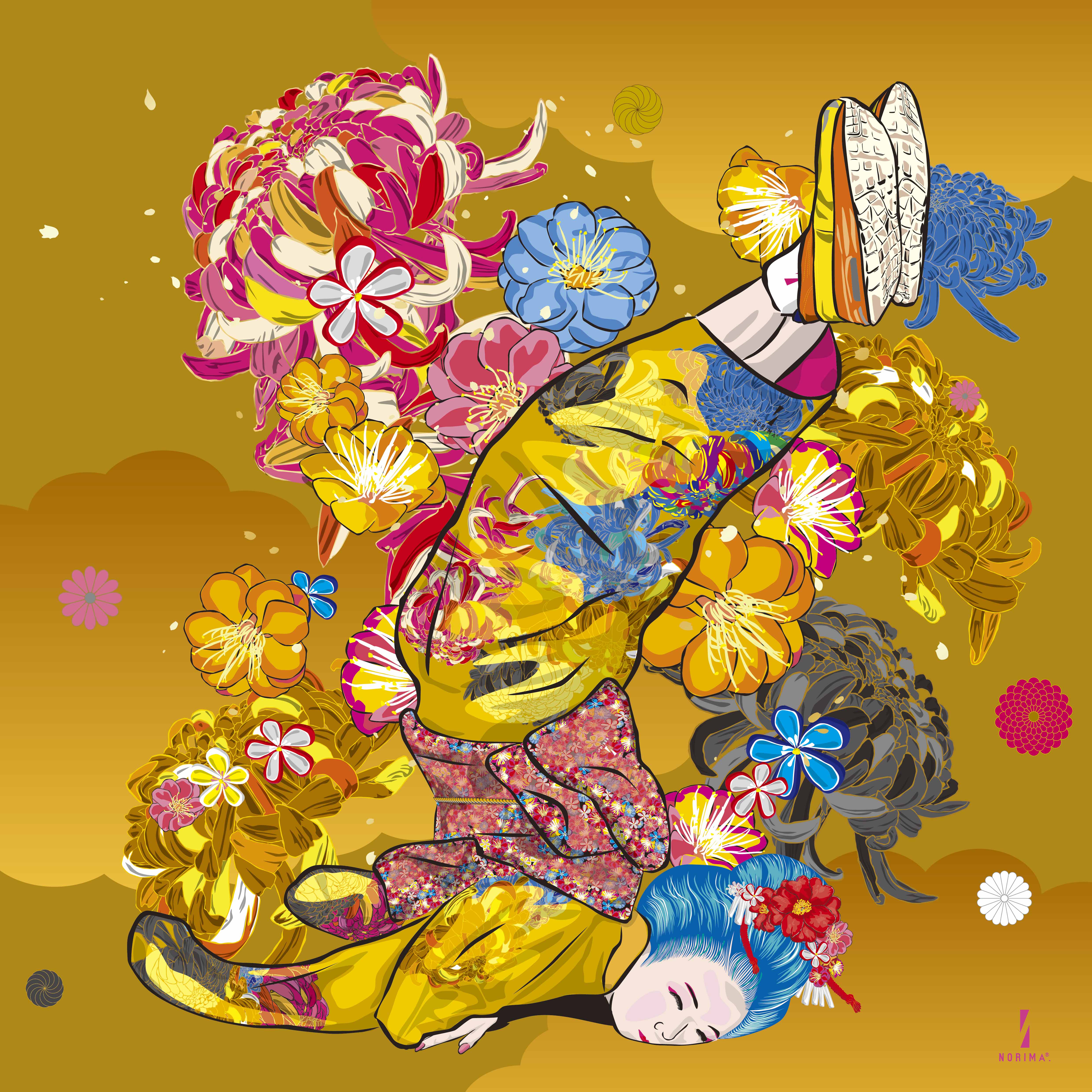 福岡 GOLD展 入賞　名古屋芸者しゃちほこポーズ