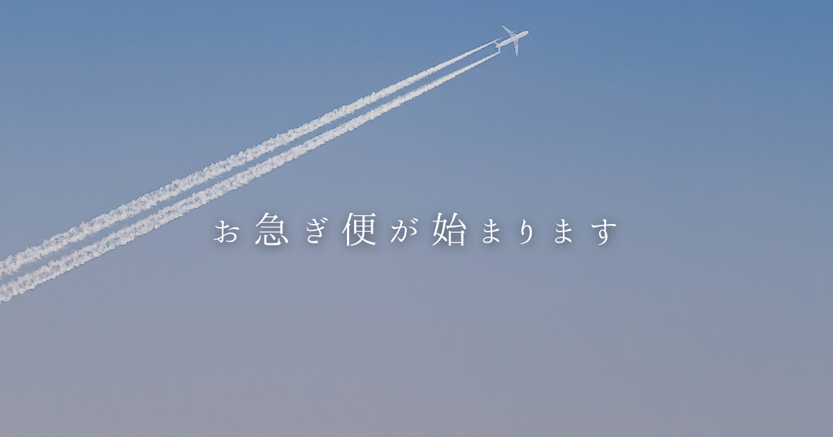 お急ぎ便がはじまります