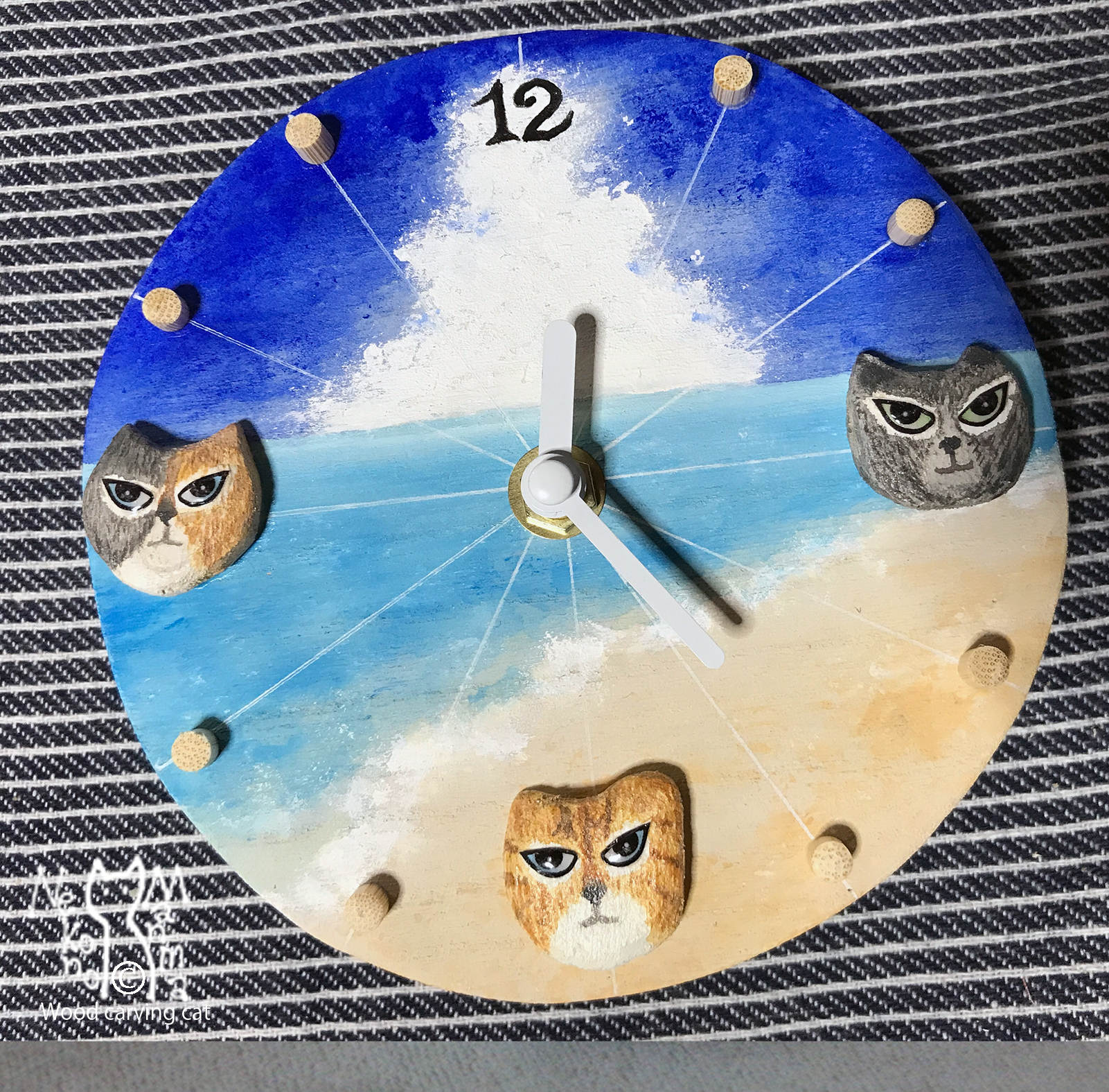 猫のまんま　日々好日　猫時計