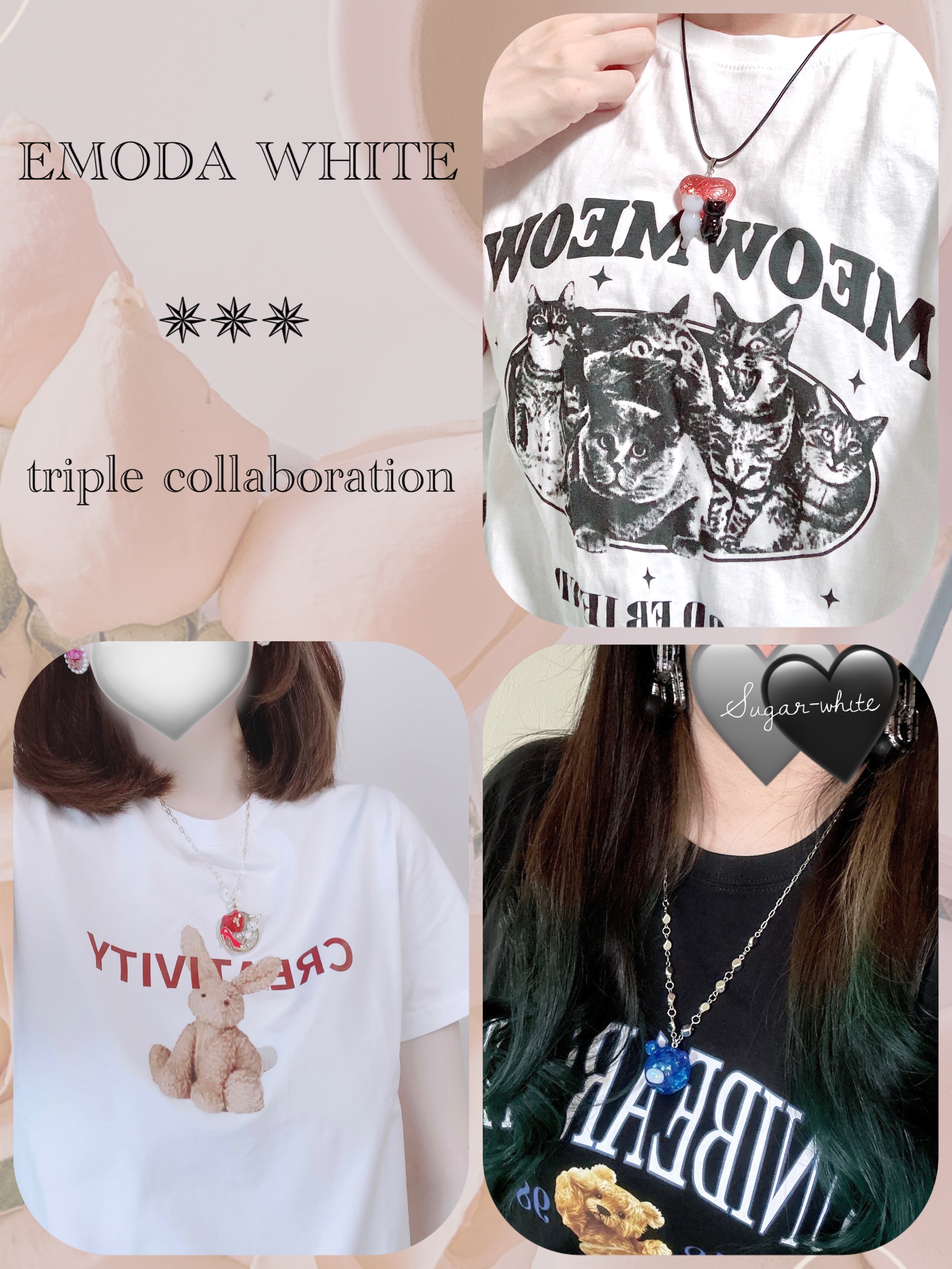EMODA WHITE🐱🐰🐻‍❄️triple collaboration✵✵✵第2弾