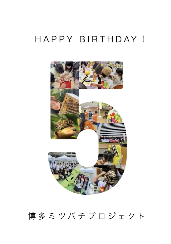 博多ミツバチプロジェクトは設立5周年を迎えます❣️