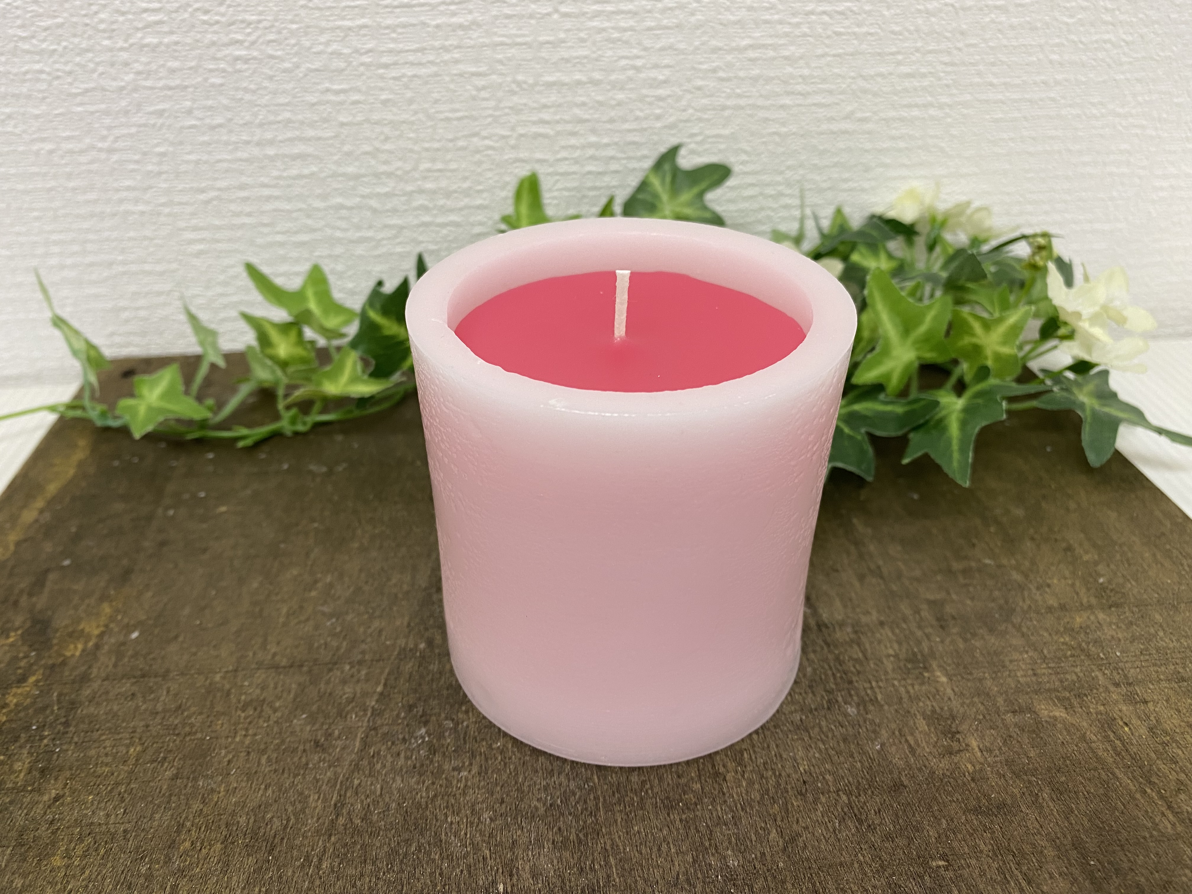 ピンクキャンドル〜ミモザの香り