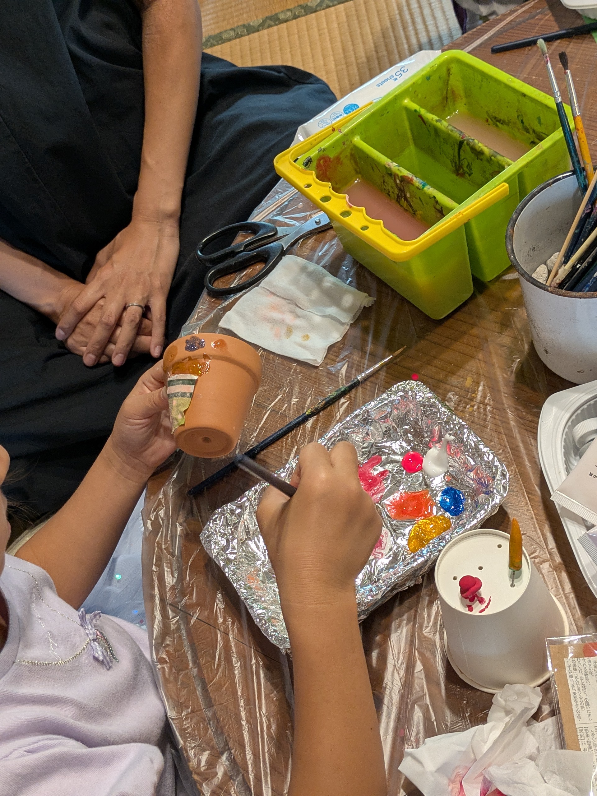 多肉プランター&ピック色付けWS