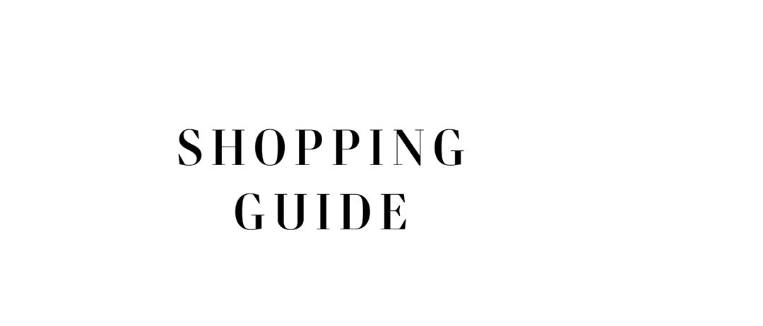 SHOPPING GUIDE　お買物の前にご確認下さい