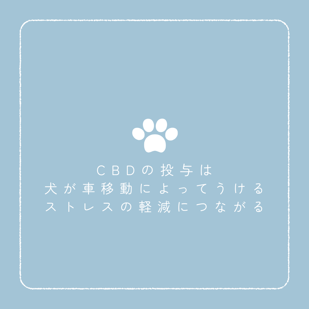 CBDの投与は車移動のストレスの軽減につながる