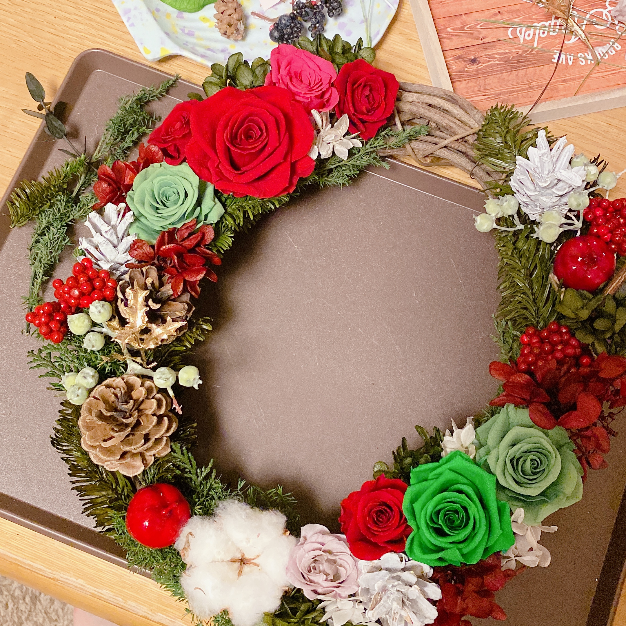 クリスマスリース作り