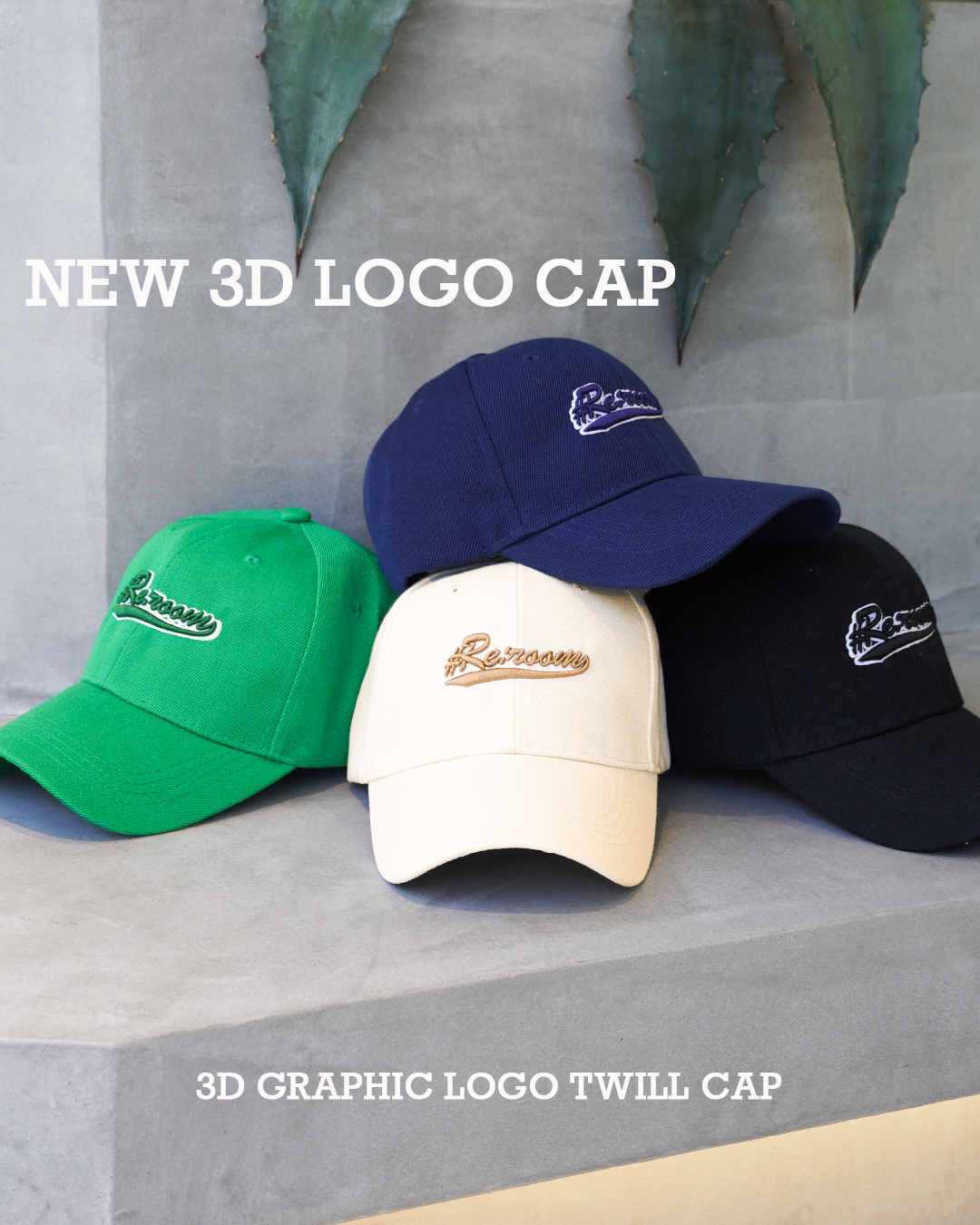 3D GRAPHIC LOGO TWILL CAP